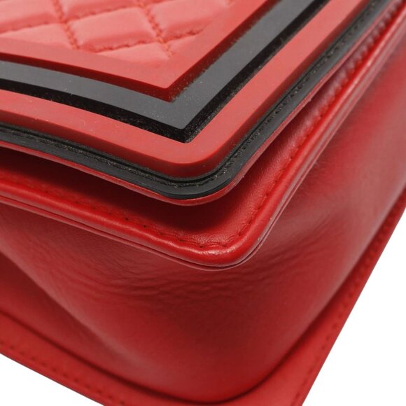 (S6) Chanel Shoulder Bag Red Lambskin - Picture 5 of 13